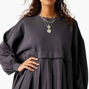 Free People Oversized Gray Dress
